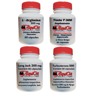 Combo com L-Arginina, Longjack,Feno Grego e Turkesterone